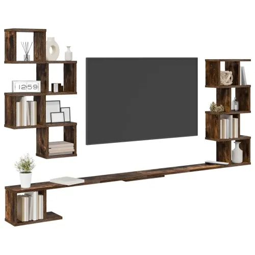 Polica za TV na zidu Dimljeni hrast 160 x 15 x 94 cm - Dimljeni hrast 160 x 15 x 94 cm Cijena