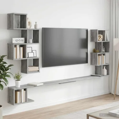 Polica za TV na zidu Siva Sonoma 160 x 15 x 94 cm - Siva Sonoma 160 x 15 x 94 cm Cijena