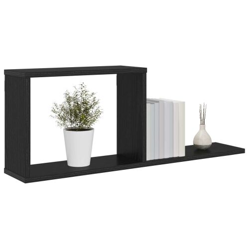 Plutajuće police Crni hrast 80 x 15 x 30 cm Konstruirano drvo - Crni hrast 1 Cijena