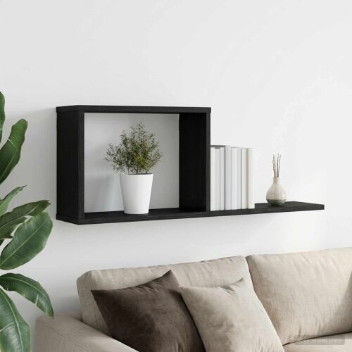 Plutajuće police Crni hrast 80 x 15 x 30 cm Konstruirano drvo - Crni hrast 1 Cijena
