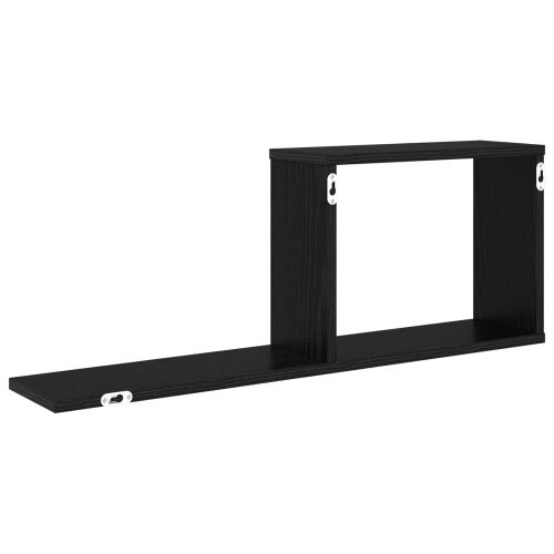 Plutajuće police 2 kom. Crni hrast 80 x 15 x 30 cm - Crni hrast 2 Cijena