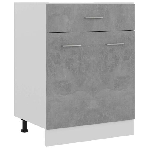 Donji ladičar boja betona 60 x 46 x 81,5 cm konstruirano drvo - Beton siva Donji ormarić s ladicom 60 cm Cijena