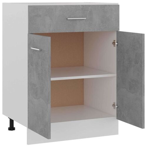 Donji ladičar boja betona 60 x 46 x 81,5 cm konstruirano drvo - Beton siva Donji ormarić s ladicom 60 cm Cijena