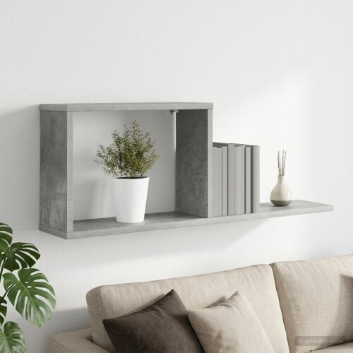 Plutajuće police Betonska siva 80 x 15 x 30 cm - Betonska siva 1 Cijena