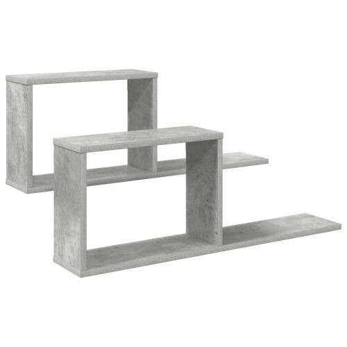 Plutajuće police 2 kom. Betonska siva 80 x 15 x 30 cm - Betonska siva 2 Cijena