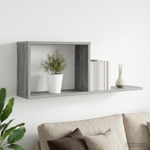 Plutajuće police Siva Sonoma 80 x 15 x 30 cm Konstruirano drvo - Siva Sonoma 1 Cijena