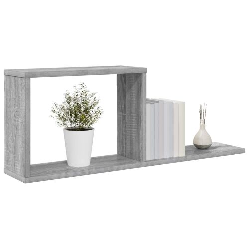 Plutajuće police Siva Sonoma 80 x 15 x 30 cm Konstruirano drvo - Siva Sonoma 1 Cijena