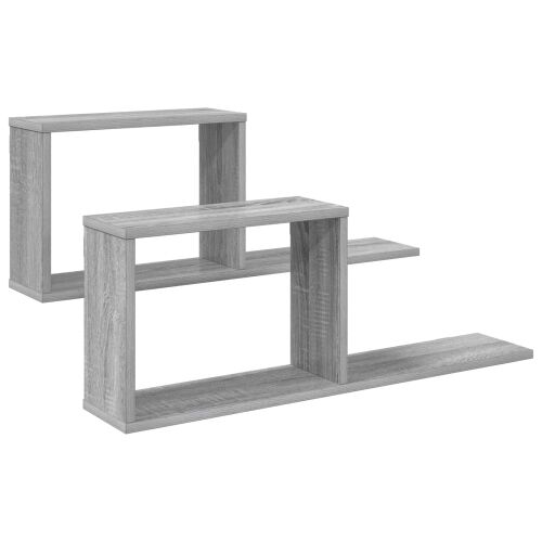 Plutajuće police 2 kom. Siva Sonoma 80 x 15 x 30 cm - Siva Sonoma 2 Cijena