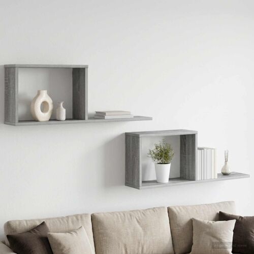 Plutajuće police 2 kom. Siva Sonoma 80 x 15 x 30 cm - Siva Sonoma 2 Cijena