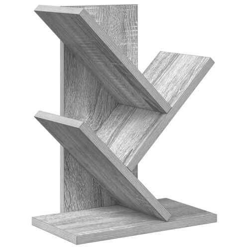 Polica za knjige s 3 etaže 30 x 18 x 40 cm Konstruirano drvo - Siva Sonoma 30 x 18 x 40 cm Cijena