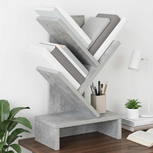 Polica za knjige s 3 etaže 30 x 18 x 48 cm Konstruirano drvo - Betonska siva 30 x 18 x 48 cm Cijena