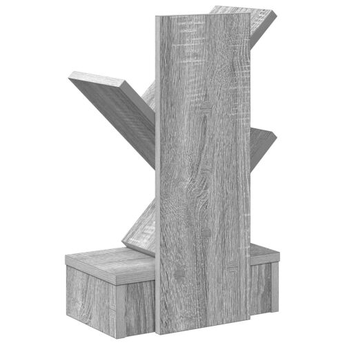 Polica za knjige s 3 etaže 30 x 18 x 48 cm Konstruirano drvo - Siva Sonoma 30 x 18 x 48 cm Cijena