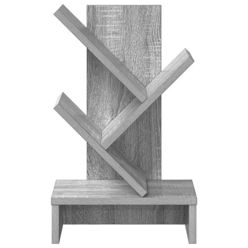 Polica za knjige s 3 etaže 30 x 18 x 48 cm Konstruirano drvo - Siva Sonoma 30 x 18 x 48 cm Cijena