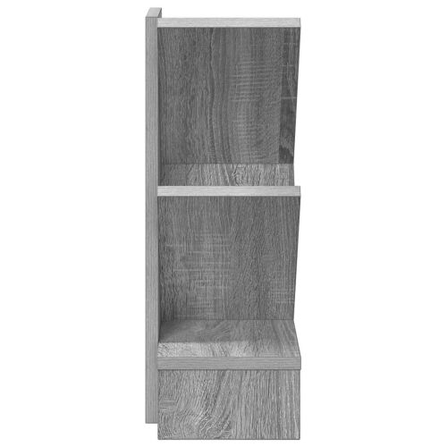 Polica za knjige s 3 etaže 30 x 18 x 48 cm Konstruirano drvo - Siva Sonoma 30 x 18 x 48 cm Cijena