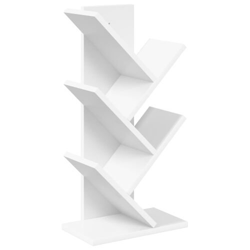 Drvena polica za knjige 4 etaže 30 x 18 x 60 cm Bijela - Bijela 30 x 18 x 60 cm Cijena
