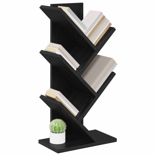 Polica za knjige drvo 4-nivo 30 x 18 x 60 cm Konstruirano drvo - Crni hrast 30 x 18 x 60 cm Cijena