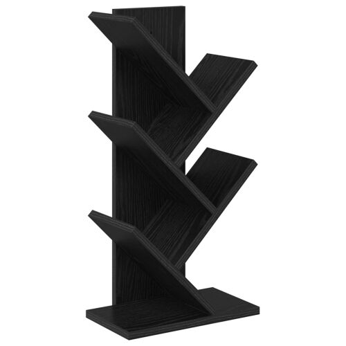 Polica za knjige drvo 4-nivo 30 x 18 x 60 cm Konstruirano drvo - Crni hrast 30 x 18 x 60 cm Cijena