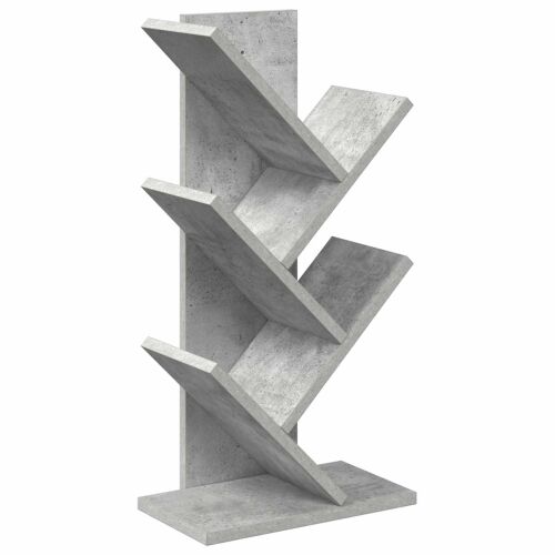 Polica za knjige drvo 4-razine 30 x 18 x 60 cm Betonska siva - Betonska siva 30 x 18 x 60 cm Cijena