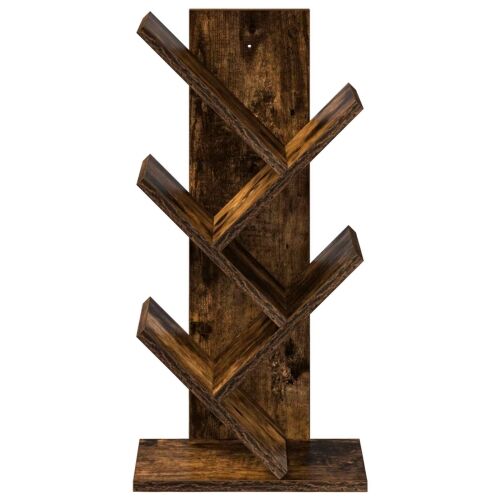 Polica za knjige u obliku drveta 4 etaže 30 x 18 x 60 cm - Dimljeni hrast 30 x 18 x 60 cm Cijena
