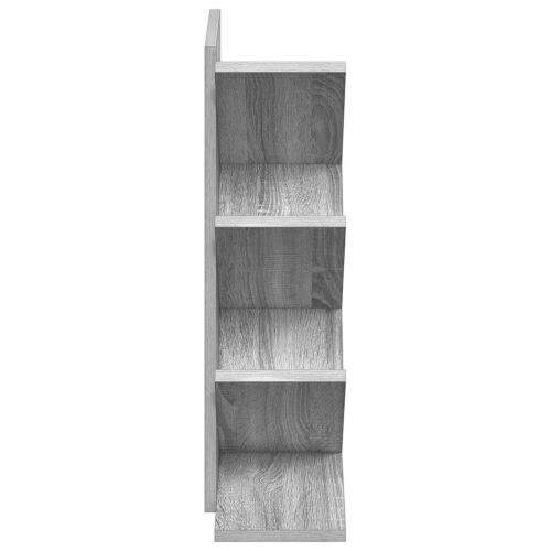Polica za knjige drvo 4-razine 30 x 18 x 60 cm Siva Sonoma - Siva Sonoma 30 x 18 x 60 cm Cijena