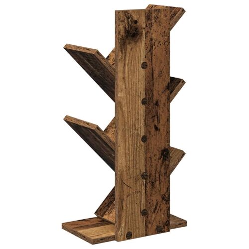 Polica za knjige drvo 4-razine 30 x 18 x 60 cm Staro drvo - Staro drvo 30 x 18 x 60 cm Cijena