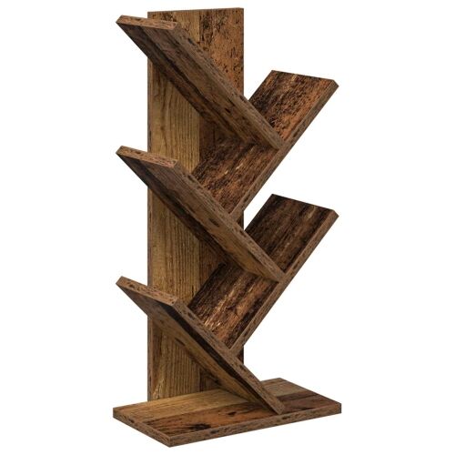 Polica za knjige drvo 4-razine 30 x 18 x 60 cm Staro drvo - Staro drvo 30 x 18 x 60 cm Cijena
