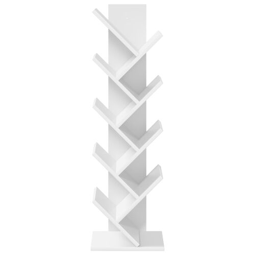 Polica za knjige u obliku stabla 6-nivoa 30 x 18 x 100 cm - Bijela 30 x 18 x 100 cm Cijena