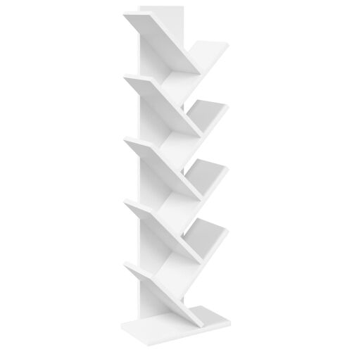 Polica za knjige u obliku stabla 6-nivoa 30 x 18 x 100 cm - Bijela 30 x 18 x 100 cm Cijena