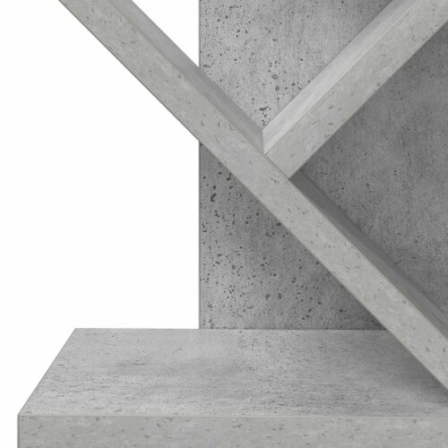 Polica za knjige u obliku drveta 6-nivoa 30 x 18 x 100 cm - Betonska siva 30 x 18 x 100 cm Cijena