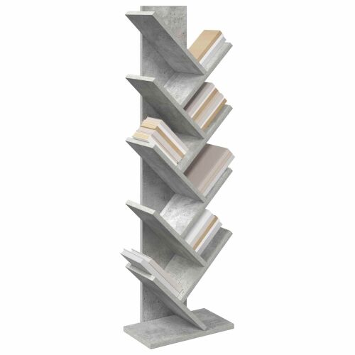 Polica za knjige u obliku drveta 6-nivoa 30 x 18 x 100 cm - Betonska siva 30 x 18 x 100 cm Cijena