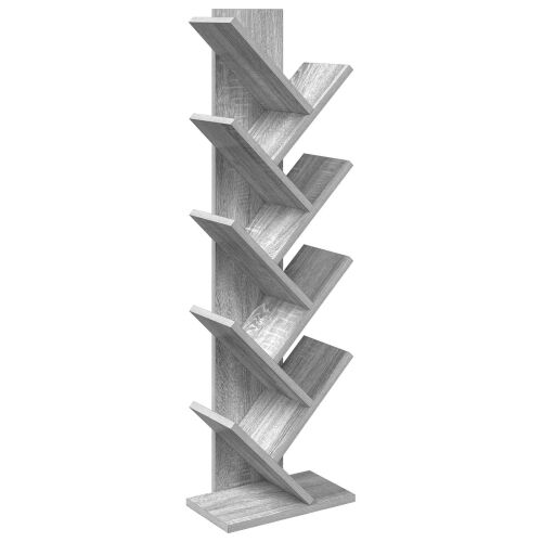 Polica za knjige u obliku drveta 6-nivo 30 x 18 x 100 cm - Siva Sonoma 30 x 18 x 100 cm Cijena