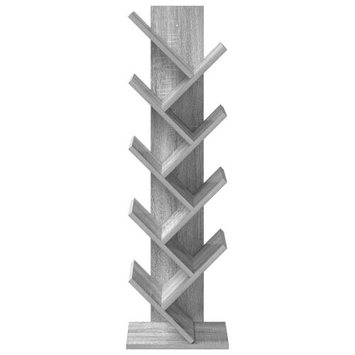 Polica za knjige u obliku drveta 6-nivo 30 x 18 x 100 cm - Siva Sonoma 30 x 18 x 100 cm Cijena