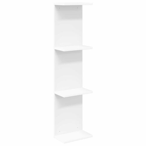 Zidna polica Bijela 25 x 15 x 100 cm Konstruirano drvo - Bijela 1 25 x 15 x 100 cm (4 etaže) Cijena