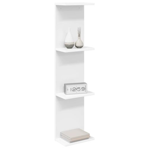 Zidna polica Bijela 25 x 15 x 100 cm Konstruirano drvo - Bijela 1 25 x 15 x 100 cm (4 etaže) Cijena