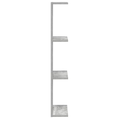 Zidna polica Betonska siva 25 x 15 x 100 cm Konstruirano drvo - Betonska siva 1 25 x 15 x 100 cm (4 etaže) Cijena