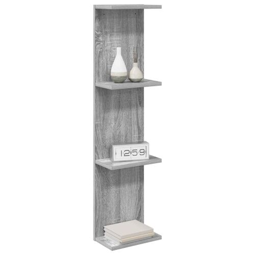Zidna polica Siva Sonoma 25 x 15 x 100 cm Konstruirano drvo - Siva Sonoma 1 25 x 15 x 100 cm (4 etaže) Cijena