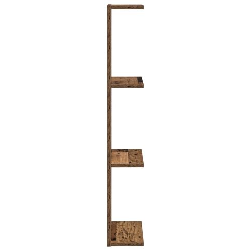 Zidna polica 2 kom. Staro drvo 25 x 15 x 100 cm - Staro drvo 2 25 x 15 x 100 cm (4 etaže) Cijena