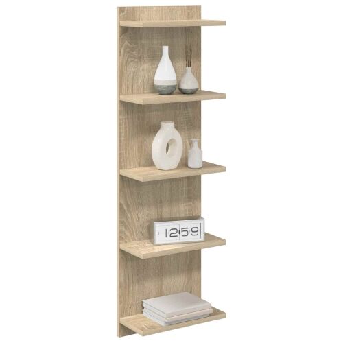 Zidna polica Hrast sonoma 30 x 15 x 100 cm Konstruirano drvo - Hrast sonoma 1 30 x 15 x 100 cm (5 etaža) Cijena