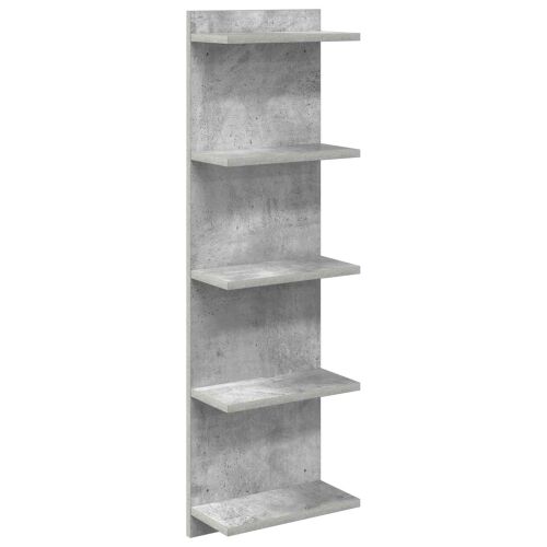 Zidna polica Betonska siva 30 x 15 x 100 cm Konstruirano drvo - Betonska siva 1 30 x 15 x 100 cm (5 etaža) Cijena