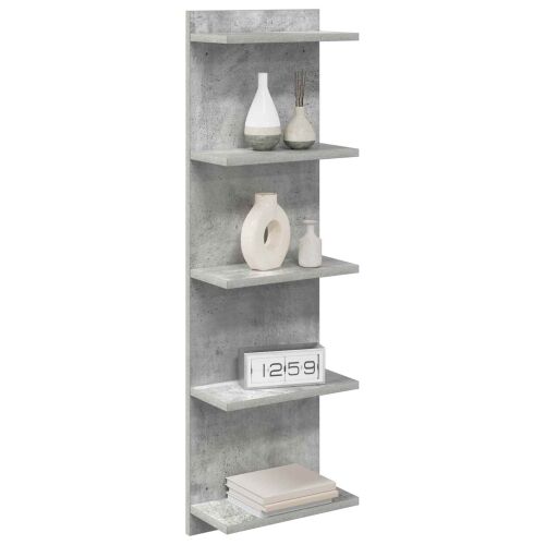 Zidna polica 2 kom. Betonska siva 30 x 15 x 100 cm - Betonska siva 2 30 x 15 x 100 cm (5 etaža) Cijena