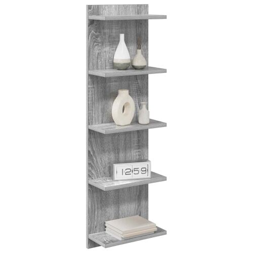 Zidna polica Siva Sonoma 30 x 15 x 100 cm Konstruirano drvo - Siva Sonoma 1 30 x 15 x 100 cm (5 etaža) Cijena