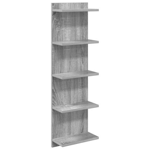 Zidna polica Siva Sonoma 30 x 15 x 100 cm Konstruirano drvo - Siva Sonoma 1 30 x 15 x 100 cm (5 etaža) Cijena