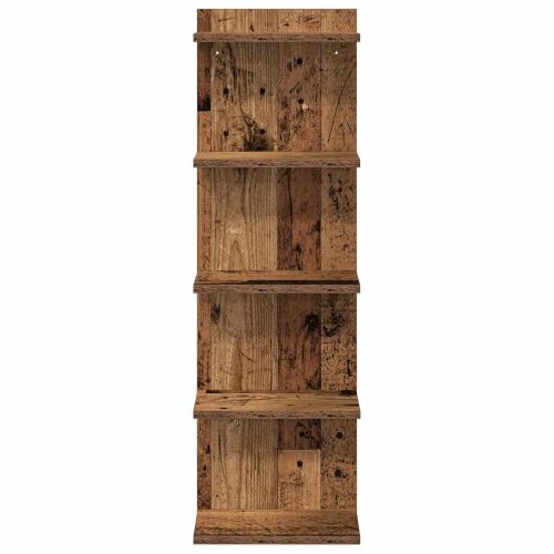 Zidna polica 2 kom. Staro drvo 30 x 15 x 100 cm - Staro drvo 2 30 x 15 x 100 cm (5 etaža) Cijena
