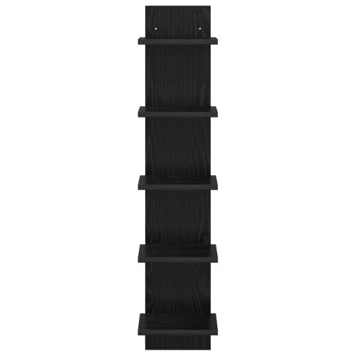 Zidna polica Crni hrast 22 x 15 x 100 cm Konstruirano drvo - Crni hrast 1 22 x 15 x 100 cm (5 etaža) Cijena