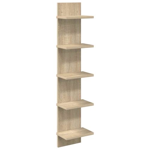 Zidna polica Hrast sonoma 22 x 15 x 100 cm Konstruirano drvo - Hrast sonoma 1 22 x 15 x 100 cm (5 etaža) Cijena