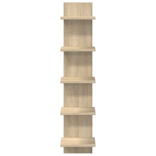 Zidna polica 2 kom. Hrast sonoma 22 x 15 x 100 cm - Hrast sonoma 2 22 x 15 x 100 cm (5 etaža) Cijena