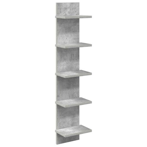 Zidna polica Betonska siva 22 x 15 x 100 cm Konstruirano drvo - Betonska siva 1 22 x 15 x 100 cm (5 etaža) Cijena