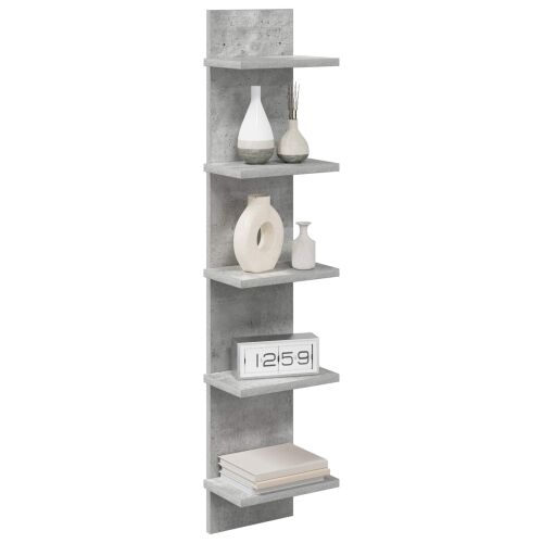 Zidna polica 2 kom. Betonska siva 22 x 15 x 100 cm - Betonska siva 2 22 x 15 x 100 cm (5 etaža) Cijena