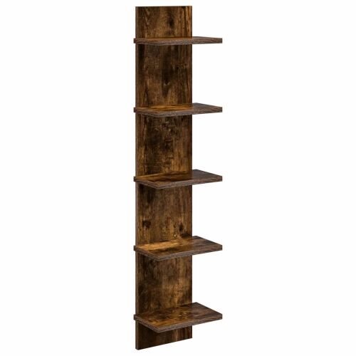 Zidna polica Dimljeni hrast 22 x 15 x 100 cm - Dimljeni hrast 1 22 x 15 x 100 cm (5 etaža) Cijena