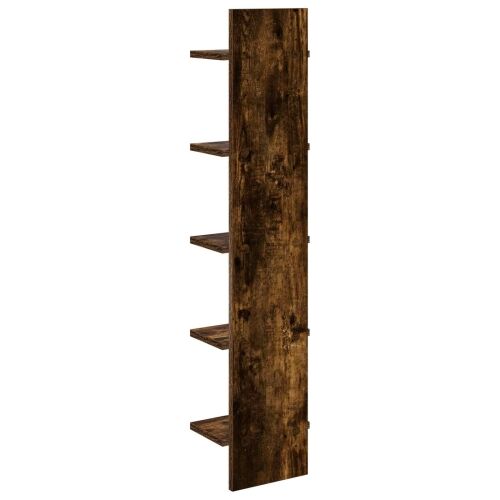 Zidna polica 2 kom. Dimljeni hrast 22 x 15 x 100 cm - Dimljeni hrast 2 22 x 15 x 100 cm (5 etaža) Cijena